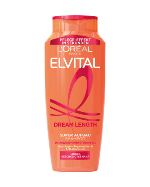 Elvital Dream Length Super Aufbau Shampoo Haarlaengen ­Regeneration und Anti Haarbruch, 250ml